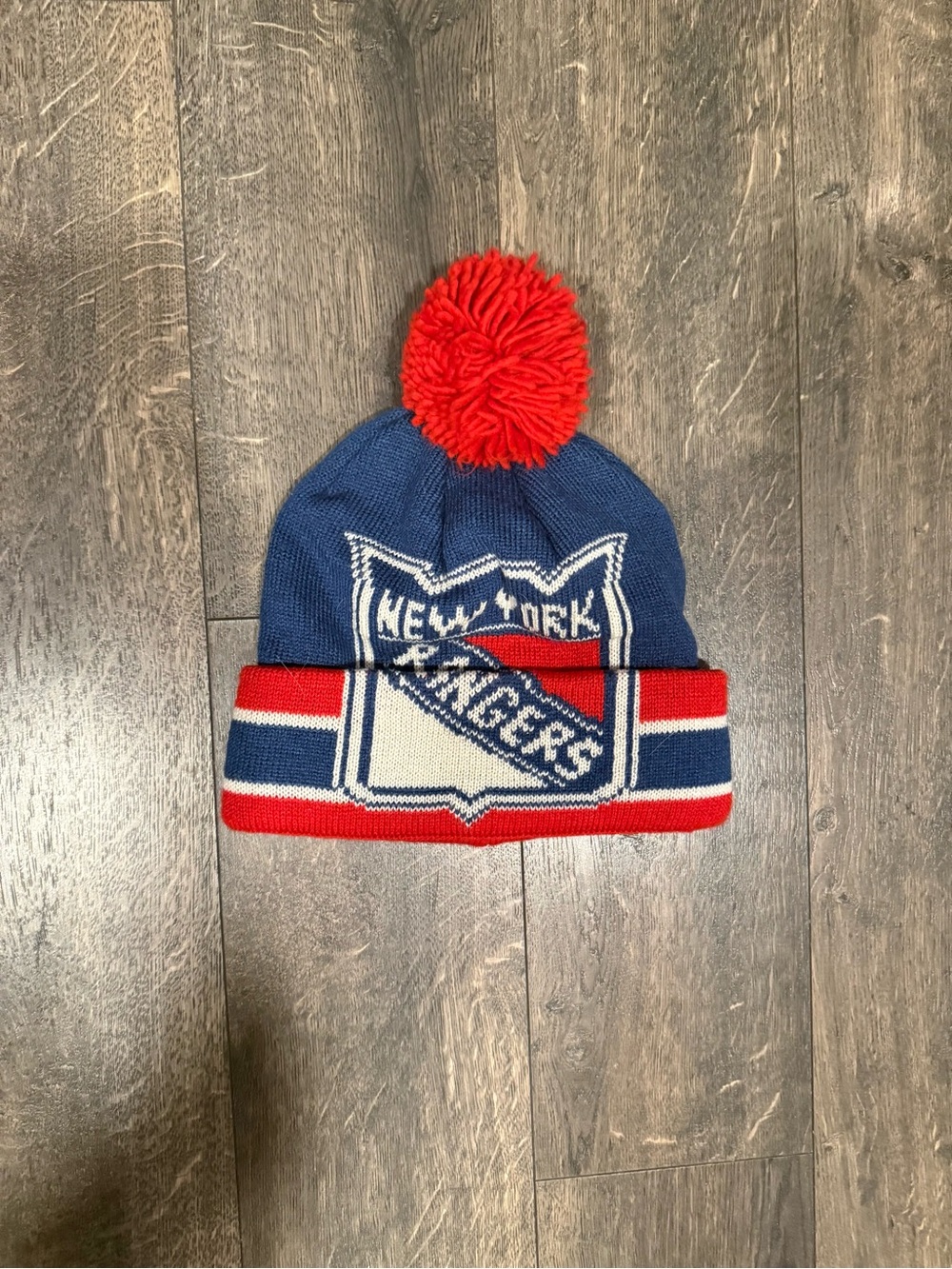 Pom Beanie - Rangers Blue & Red